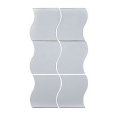 Зеркальный декор акриловый самоклеющийся 140*190мм серебро, 6шт (D) SW-00002510