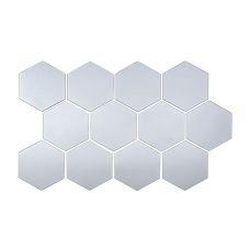 Зеркальный декор акриловый самоклеющийся 85*95мм серебро,12шт (D) SW-00002512