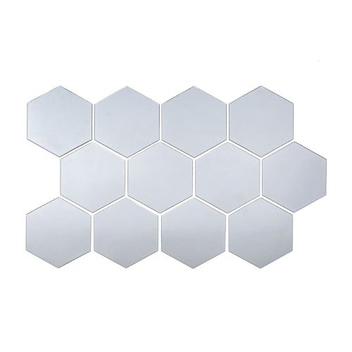 Зеркальный декор акриловый самоклеющийся 85*95мм серебро,12шт (D) SW-00002512