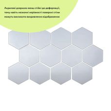 Зеркальный декор акриловый самоклеющийся 85*95мм серебро,12шт (D) SW-00002512