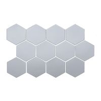 Зеркальный декор акриловый самоклеющийся 125*105мм серебро,12шт (D) SW-00002513