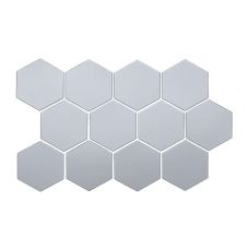 Зеркальный декор акриловый самоклеющийся 125*105мм серебро,12шт (D) SW-00002513