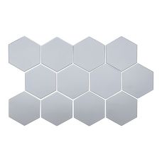 Зеркальный декор акриловый самоклеющийся 150*175мм серебро,12шт(D) SW-00002514