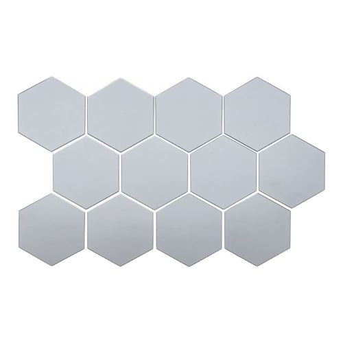 Зеркальный декор акриловый самоклеющийся 150*175мм серебро,12шт(D) SW-00002514