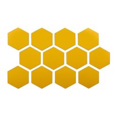 Зеркальный декор акриловый самоклеющийся 80*70мм золото, 12шт (D) SW-00002515