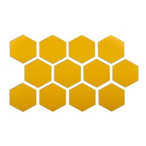 Зеркальный декор акриловый самоклеющийся 80*70мм золото, 12шт (D) SW-00002515