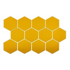 Зеркальный декор акриловый самоклеющийся 150*175мм золото,12шт (D) SW-00002518