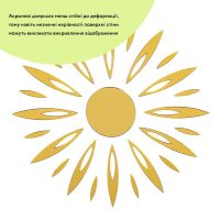 Зеркальный декор акриловый самоклеющийся золото, 25шт(D) SW-00002522