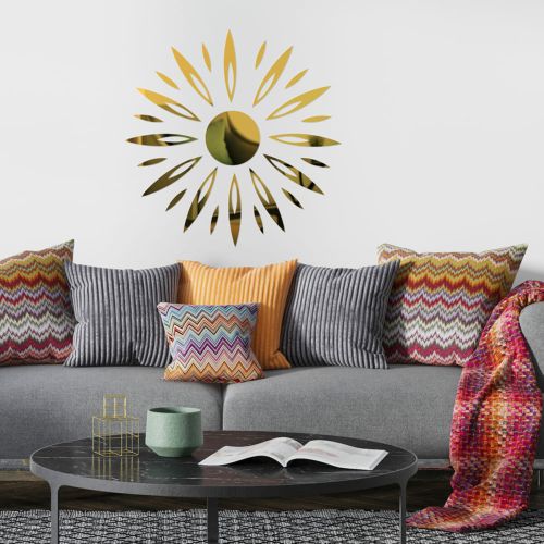 Зеркальный декор акриловый самоклеющийся золото, 25шт(D) SW-00002522