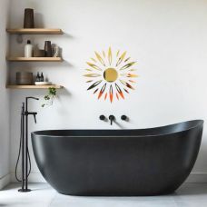 Зеркальный декор акриловый самоклеющийся золото, 25шт(D) SW-00002522