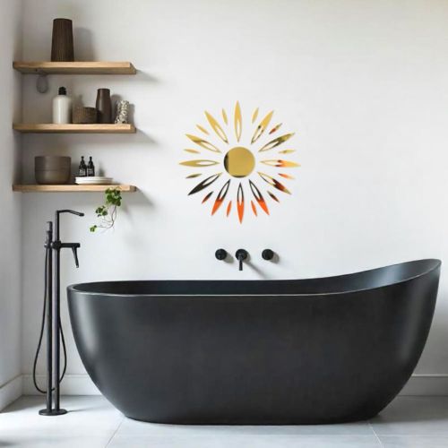 Зеркальный декор акриловый самоклеющийся золото, 25шт(D) SW-00002522