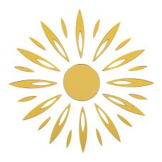 Зеркальный декор акриловый самоклеющийся золото, 25шт(D) SW-00002522