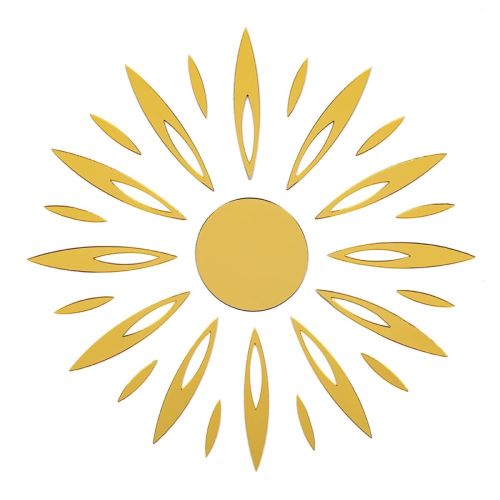 Зеркальный декор акриловый самоклеющийся золото, 25шт(D) SW-00002522