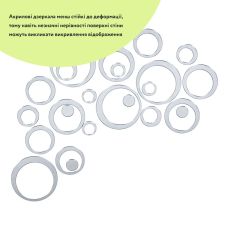 Зеркальный декор акриловый самоклеющийся серебро, 24шт (D) SW-00002523