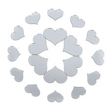 Зеркальный декор акриловый самоклеющийся серебро, 18шт (D) SW-00002524