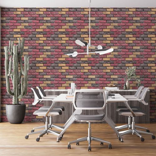 Обои самоклеющиеся красный екатериновлавский кирпич 2800*500*2мм (D) SW-00001944