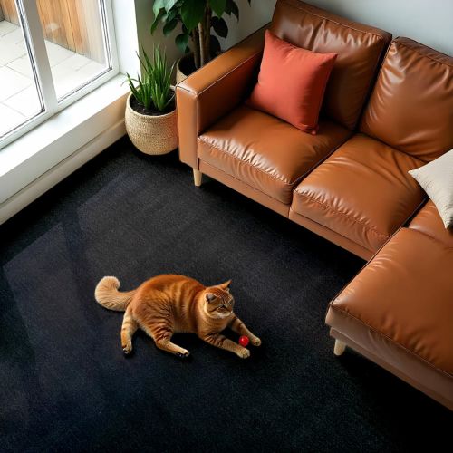 Самоклеящаяся плитка под ковролин в рулоне чёрный 600*3000мм SW-00002588