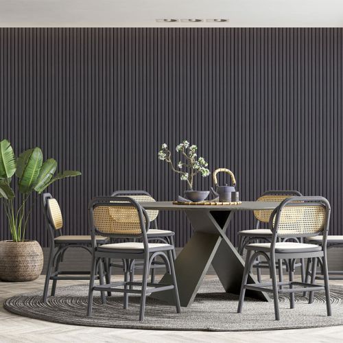 Рейка декоративная WPC стеновая графит 3000х150х9мм SW-00001871