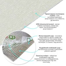 Обои самоклеющиеся 2800х500х2мм Жемчужный серый (D) SW-00002972
