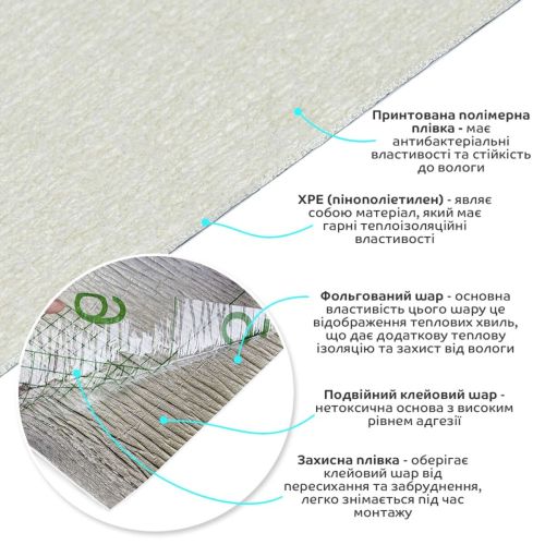 Обои самоклеющиеся 2800х500х2мм Жемчужный серый (D) SW-00002972
