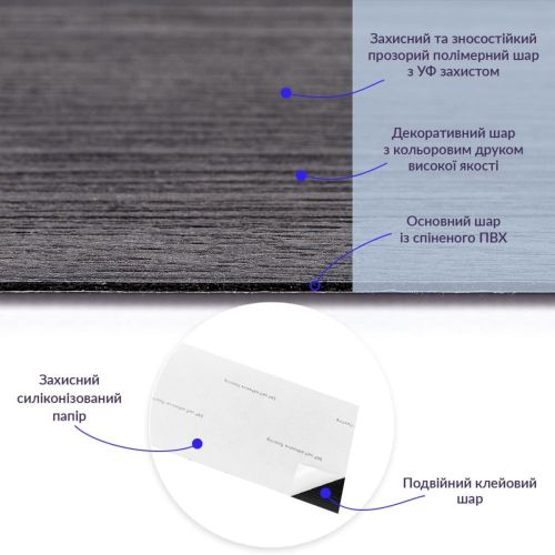 Самоклеящаяся виниловая плитка 152.4х914.4х1.5мм Мат (D) SW-00002968