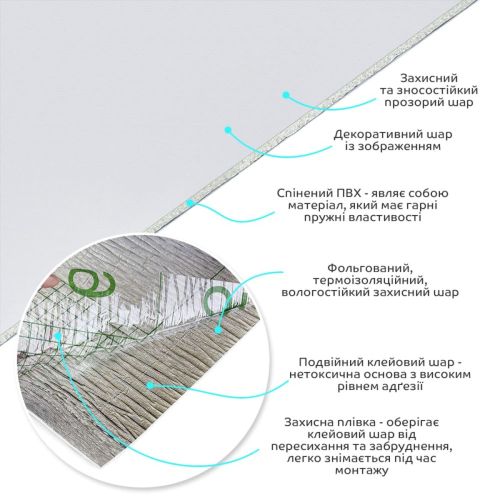 Самоклеящаяся виниловая плитка в рулоне 600х3000х2мм Мат SW-00002973