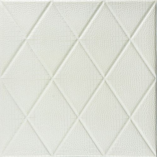 Самоклеющаяся декоративная потолочно-стеновая 3D панель Ромбы под кожу 700x700х6мм (161) SW-00000221