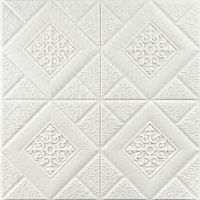 Самоклеющаяся декоративная потолочно-стеновая 3D панель вензеля в ромбе 700x700х5мм (374) SW-00000881
