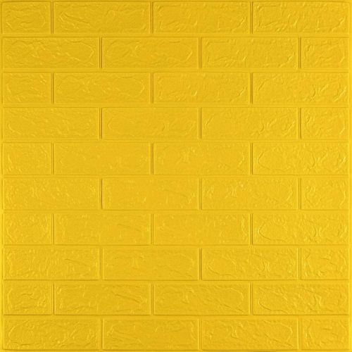 3D панель самоклеющаяся 700х770х3мм кирпич Желтый (010-3) SW-00001894