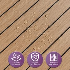 Покрытие виниловое самоклеющееся 3D рейки 600х600х2,8мм Теплый янтарь SW-00002205