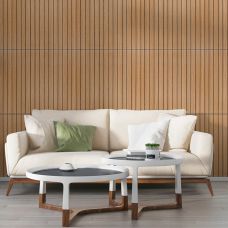 Покрытие виниловое самоклеющееся 3D рейки 600х600х2,8мм Теплый янтарь SW-00002205