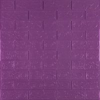 016-3 Панель стеновая 3D 700х770х3мм (кирпич) Фиолетовый SW-00003248