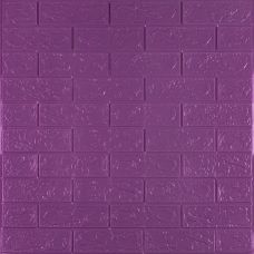 016-3 Панель стеновая 3D 700х770х3мм (кирпич) Фиолетовый SW-00003248