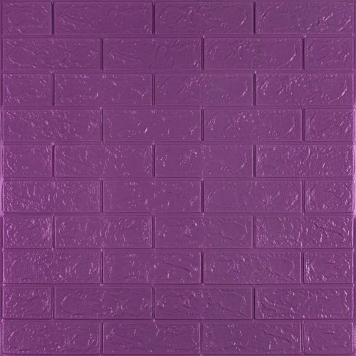 016-3 Панель стеновая 3D 700х770х3мм (кирпич) Фиолетовый SW-00003248