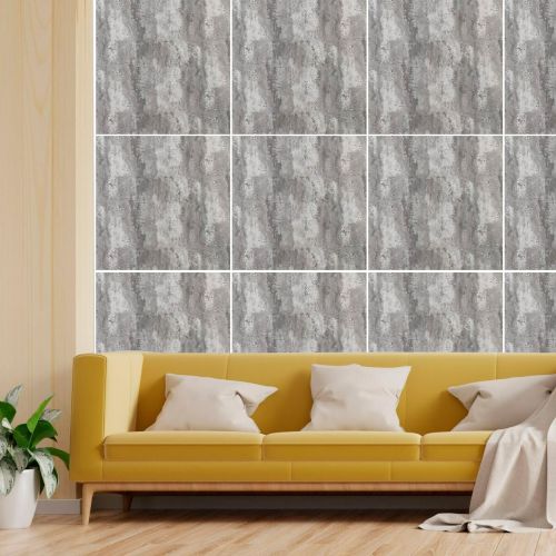 Декоративная ПВХ плита 600х600х3мм Платиновый мрамор (S) SW-00001632