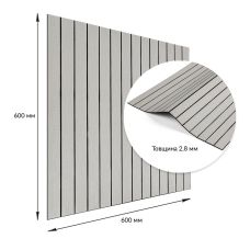 Покрытие виниловое самоклеющееся 3D рейки 600х600х2,8мм SW-00003242