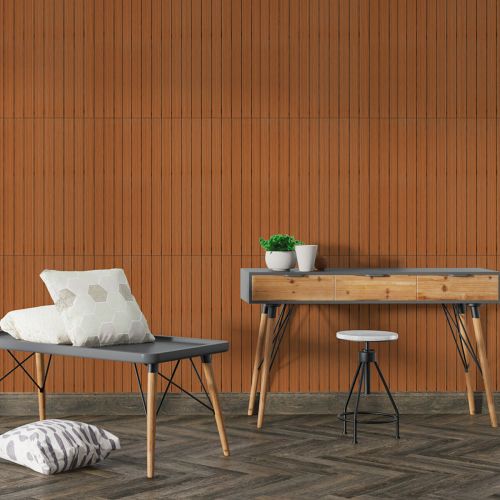 Покрытие виниловое самоклеющееся 3D рейки 600х600х2,8мм SW-00003246