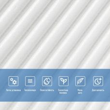 Панель стеновая 500х500х5мм 3D Бамбук Белый SW-00002877