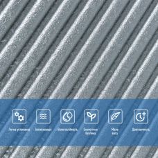 Панель стеновая 3D 500х500х5мм Бамбук Серый SW-00002878