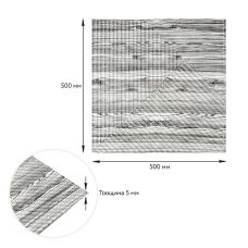 Панель стеновая 3D 500х500х5мм Бамбук Дерево Зебра SW-00002884