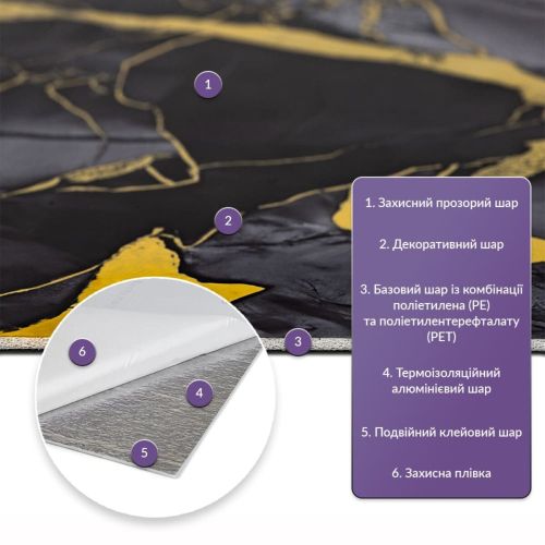 Самоклеящаяся стеновая PET плитка в рулоне 1200х3000х2мм SW-00002670