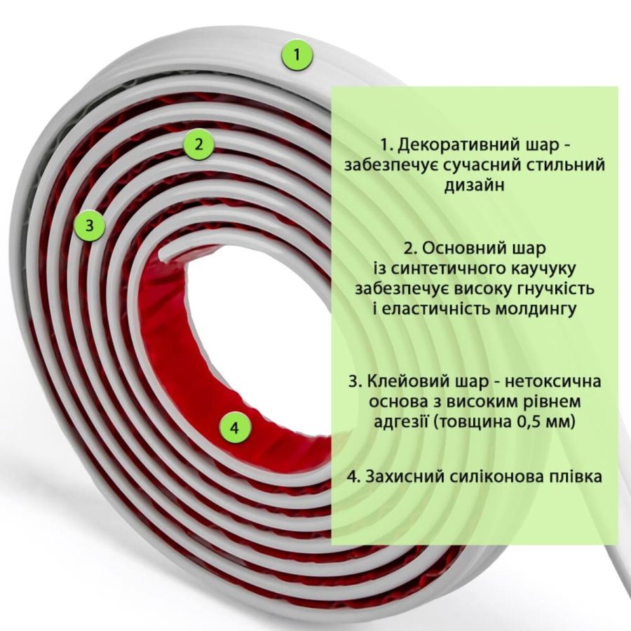 Молдинг 5000х30х9,5 мм Белый SW-00002675