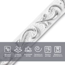 Молдинг 4950х20х7 мм Белый с серебром SW-00002679