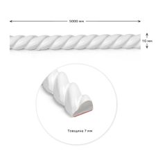 Молдинг 5000х10х7 мм Белый SW-00002683