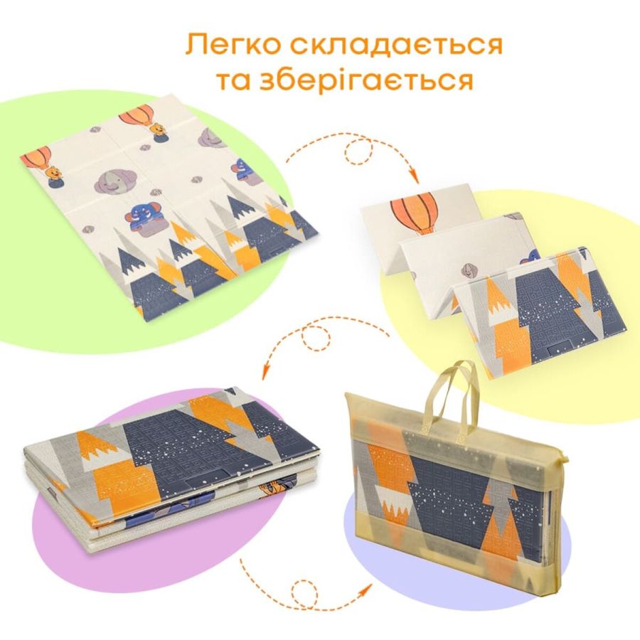 Коврик детский 117см х 177 х 8мм Воздушные шарики-Мишки (301) SW-00003031