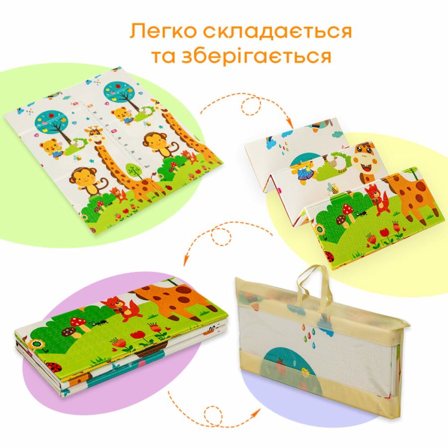 Коврик детский 147см х 177см х 8мм Лисички-Ростомер (303) SW-00003033