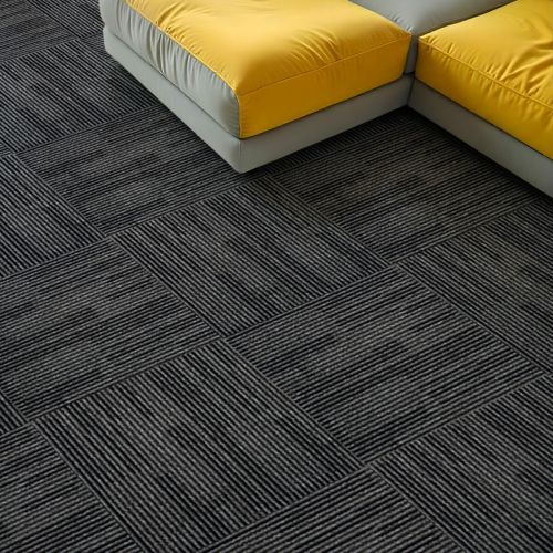 Плитка под ковролин без клеевого слоя 500х500х4мм Чёрно-серый SW-00002713