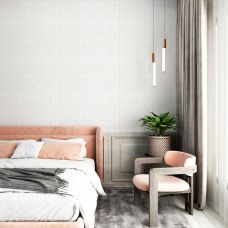 Панель 3D самоклеящаяся в рулоне Белый Кирпич, 308x70 см, вспененный полипропилен, звукоизоляция