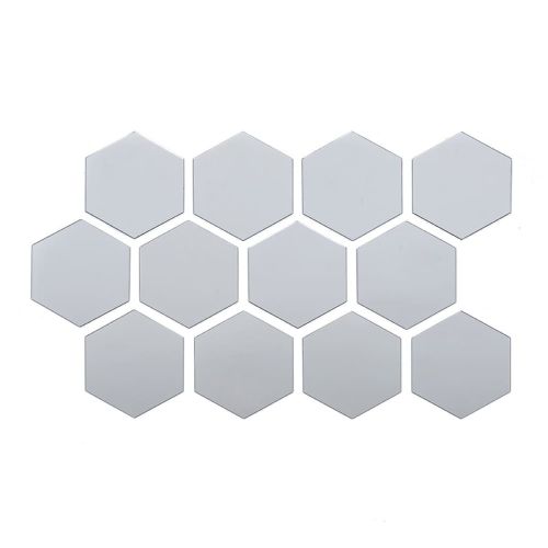 Зеркальный декор акриловый самоклеющийся 80*70мм серебро, 12шт (D) SW-00002511