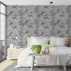 Панель стеновая в рулоне 3D 700мм*3,08м*2мм Черный мрамор